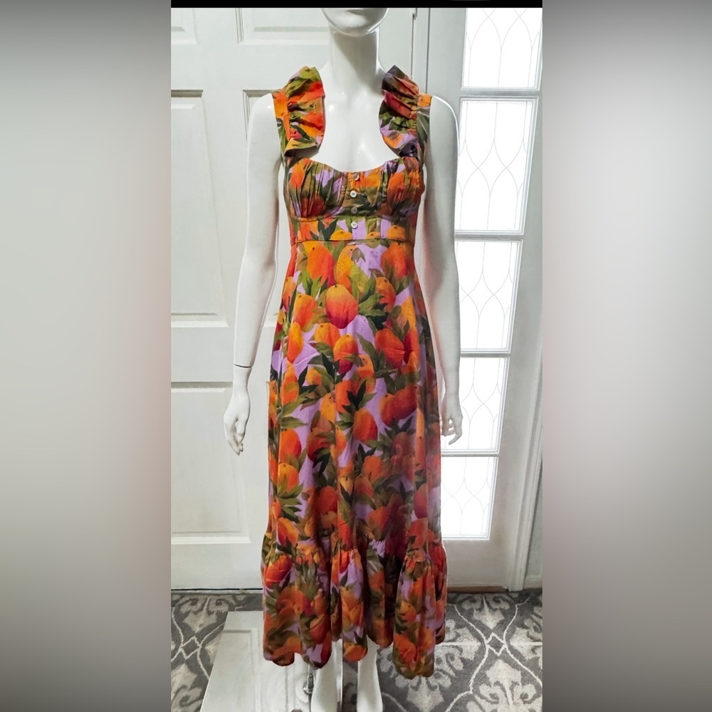 Farm Rio Women's Mango Macaws Maxi Dress Size XS - Picture 4 of 15